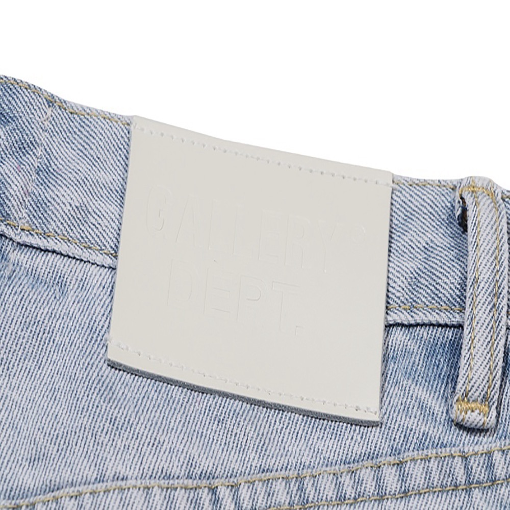 Gallery Dept Patchwork Flared Pants Light Blue De… - image 7